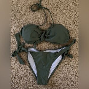Olive Green Women's Bikini Set.